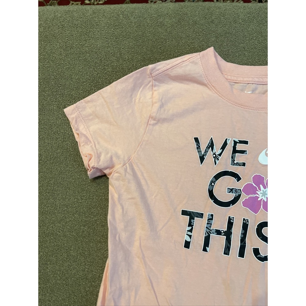 Nike Shirt Girls Medium Center Logo Short Sleeve The Nike Tee Running Gym (AH) - Picture 3 of 6